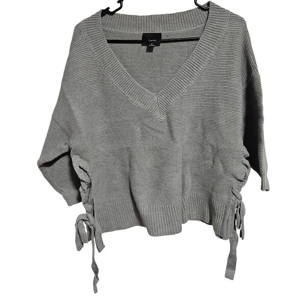 Lumière Gray Knit Sweater Womens Pullover Style V-Neck New in Bag - Picture 1 of 8